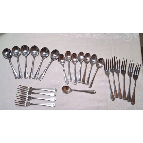Crossroads Flatware Set 24-Piece Stainless Steel CKQ1 Pattern - Picture 1 of 5